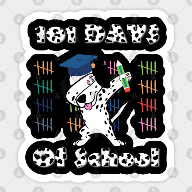 101 Days Of School Dalmatian Dog 100 Days Smarter Teacher Sticker by Holly ship